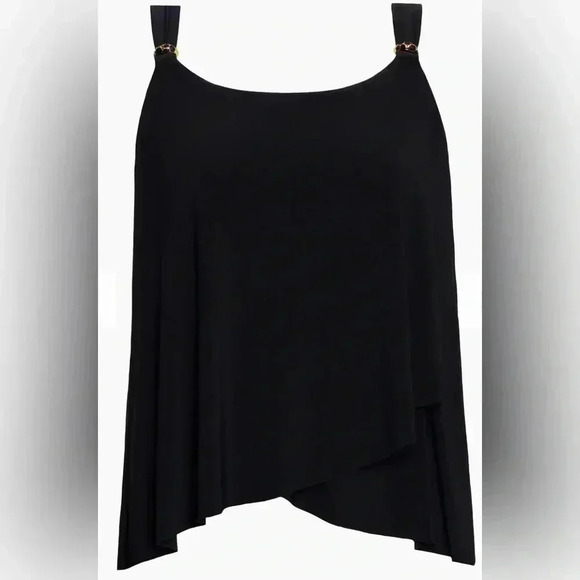 Miraclesuit Razzle Dazzle Tankini Top Black Sz 8 NWT - Picture 3 of 6